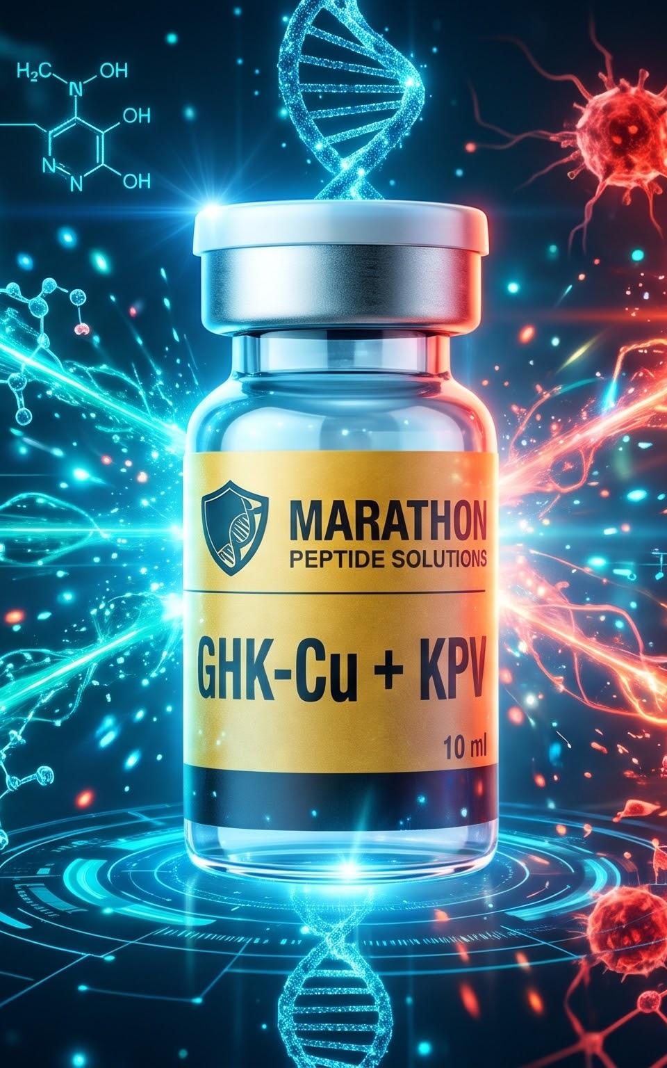 GHK-Cu + KPV research compound vial