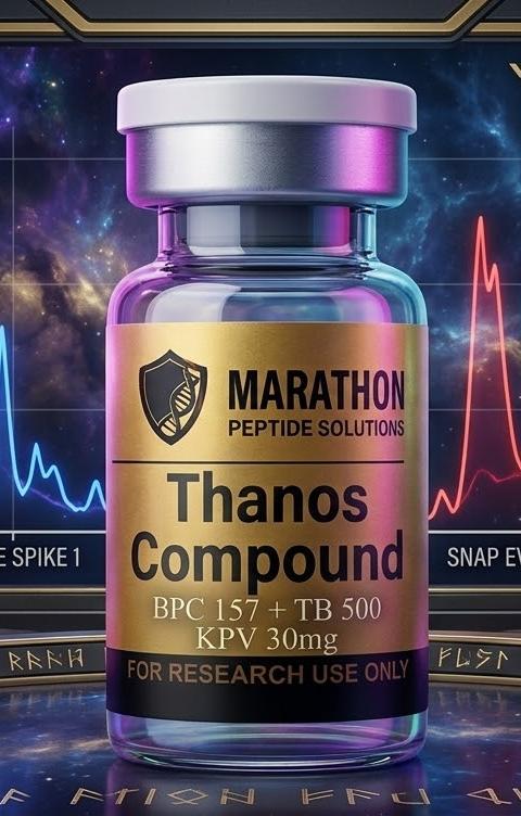 Thanos Compound ( BPC 157 + TB 500 + KPV ) research compound vial
