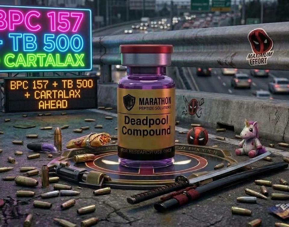 DeadPool Compound ( BPC 157 + TB 500 + CARTALAX ) research compound vial, photo 1 of 2